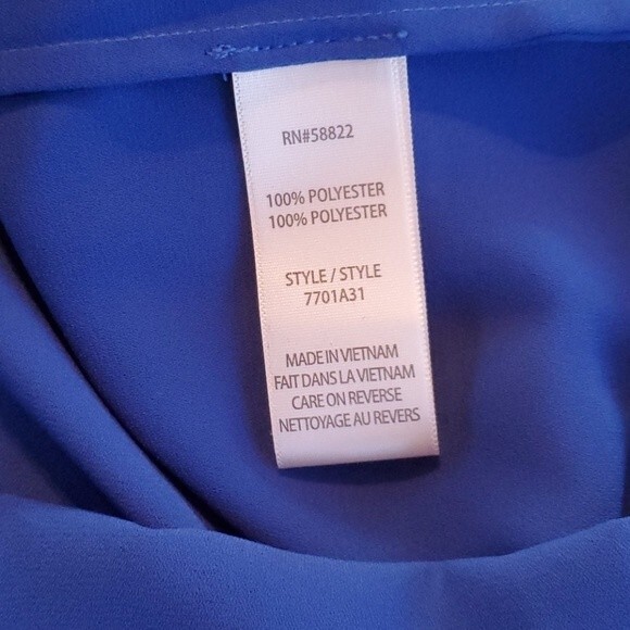 MAX STUDIO BLUE BOJO SMOCKED NECK PEASANT TOP BLOUSE SIZE SMALL LONG SLEEVE - Picture 6 of 8